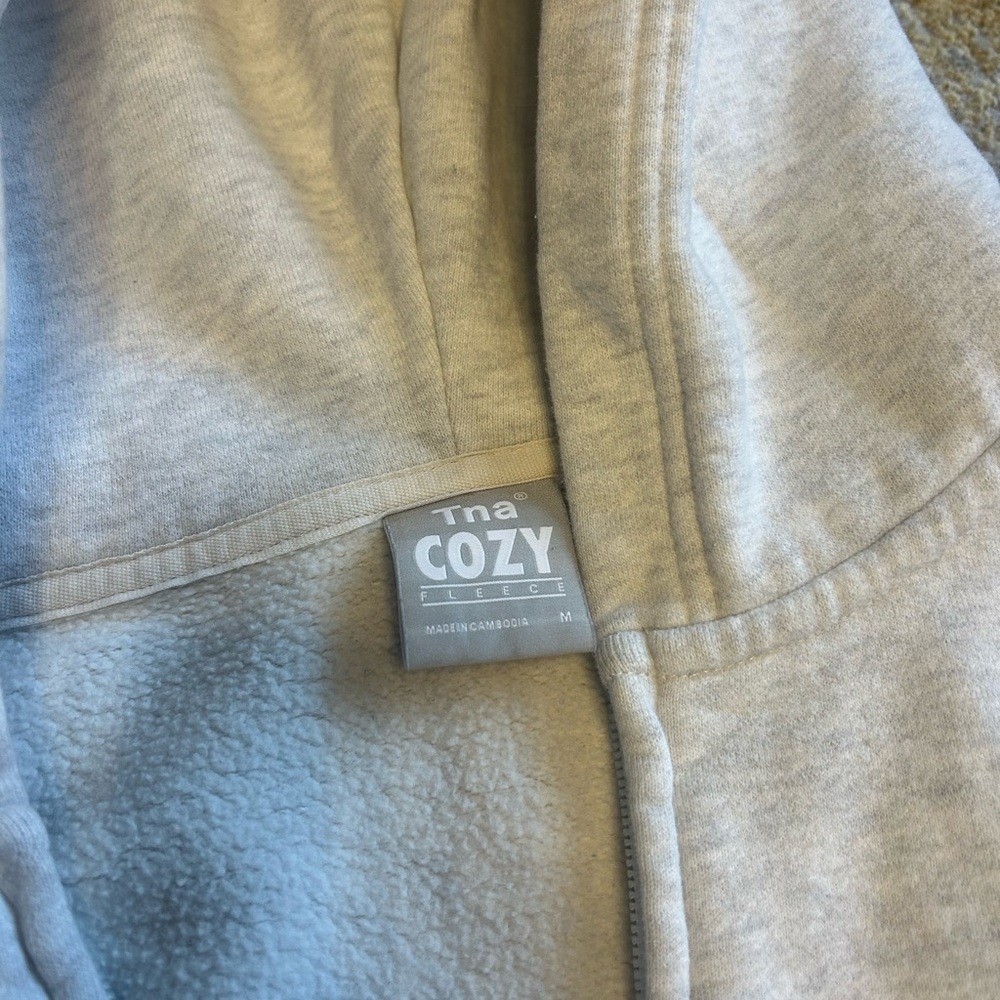 TNA Light Gray Fleece Hoodie - Picture 2 of 2
